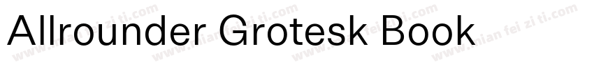 Allrounder Grotesk Book字体转换